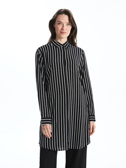 LCW Grace Çizgili Poplin Kadın Gömlek Tunik - S5G059Z8-LEG