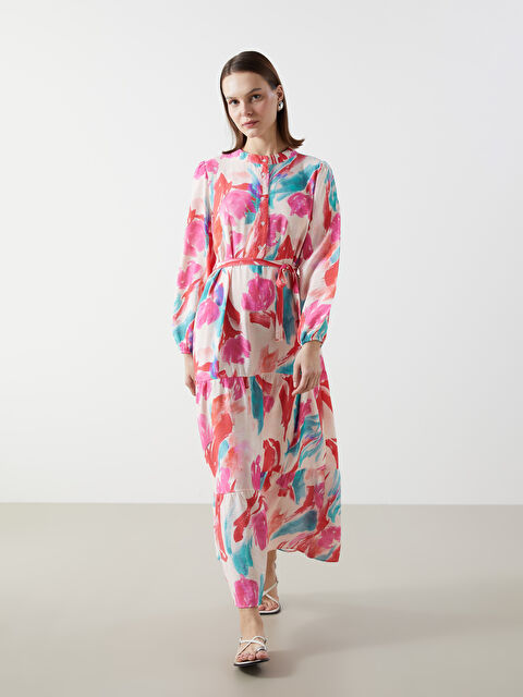 LCW Modest Hakim Yaka Desenli Elbise - S5G109Z8-LSZ