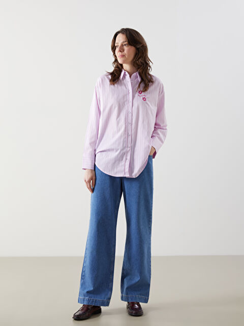 LCW Comfort Beli Lastikli Wideleg Kadın Jean Pantolon - S5G128Z8-507