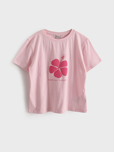 LCW Kids Crew Neck Printed Girls' T-Shirt - S5G150Z4-JH4