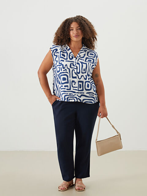 LCWAIKIKI Classic Elastic Waist Carrot Fit Women's Trousers - S5G158Z8-E1J