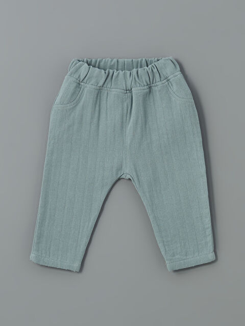 LCW baby Beli Lastikli Erkek Bebek Pantolon - S5G188Z1-GRG