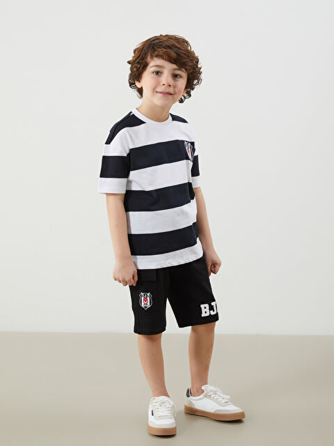 LCW Kids Beli Lastikli Beşiktaş Baskılı Erkek Çocuk Şort - S5G209Z1-CVL