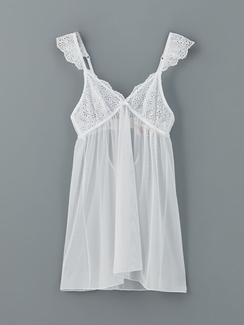 LCW DREAM V Yaka Dantel Detaylı Kadın Fantezi Gecelik - S5G220Z8-JYX