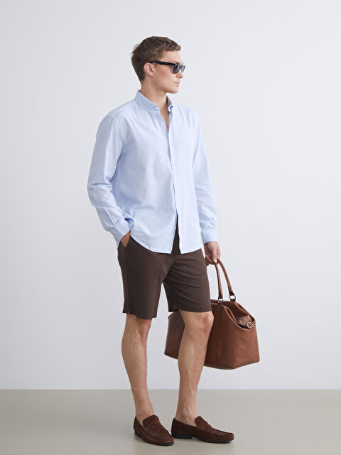 LCW Vision Standart Kalıp Keten Karışımlı Erkek Şort - S5G226Z8-8HG