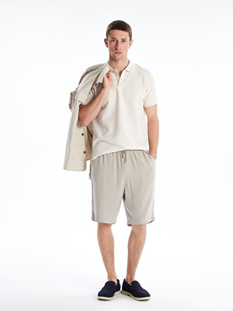 LCW Vision Standart Kalıp Keten Karışımlı Erkek Şort - S5G226Z8-DS3