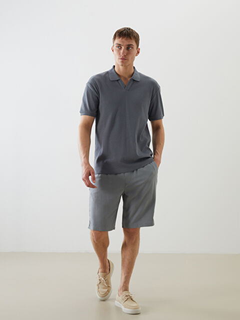 LCW Vision Standart Kalıp Keten Karışımlı Erkek Şort - S5G226Z8-YXV