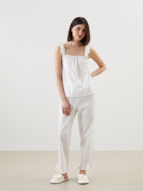 LCW DREAM U Yaka Nakışlı Kadın Pijama Takım - S5G230Z8-JYX