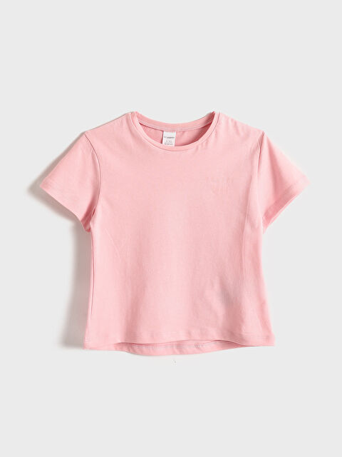 LCW Kids Crew Neck Printed Jersey Girls' T-Shirt - S5G252Z1-QWL