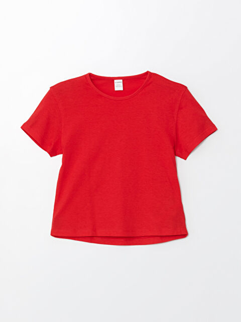 LCW Kids Bisiklet Yaka Basic Kız Çocuk Tişört - S5G252Z1-GXV