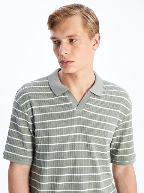 LCW Vision Polo Yaka Çizgili Erkek Tişört - S5G284Z8-J1R
