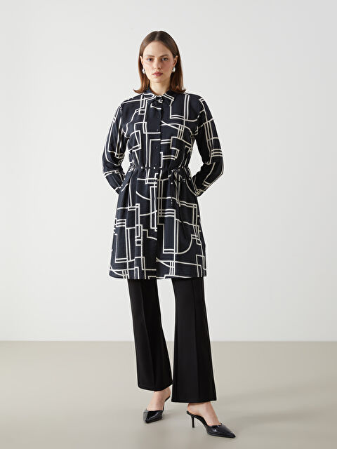 LCWAIKIKI Classic Desenli Kadın Gömlek Tunik - S5G484Z8-LQJ