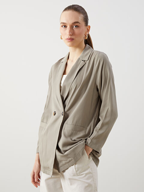 LCWAIKIKI Classic Loose Fit Kadın Blazer Ceket - S5G488Z8-L0B