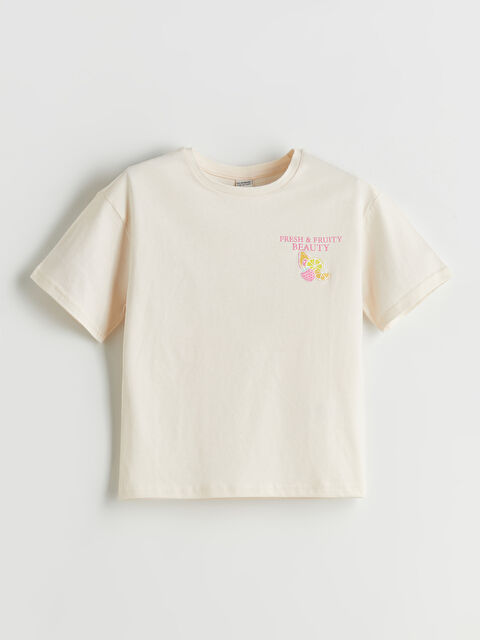 LCW Kids Crew Neck Girls' T-Shirt - S5G569Z4-FRC