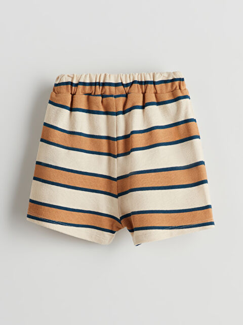 LCW baby Beli Lastikli Çizgili Erkek Bebek Şort - S5G625Z1-LFC