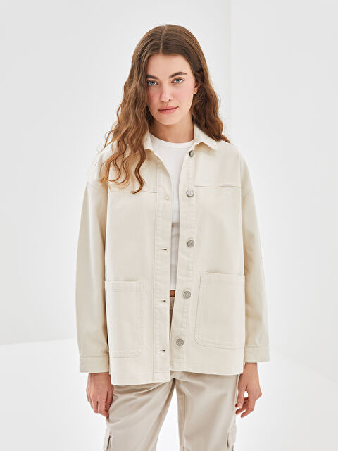 LCW Vision Oversize Kadın Gömlek Ceket - S5G689Z8-Y0A