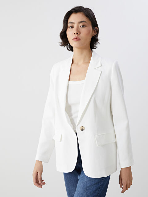 LCW Vision Keten Karışımlı Kadın Blazer Ceket - S5G741Z8-J5F