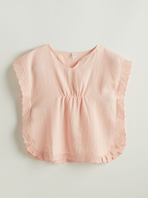 LCW baby Fırfır Detaylı Kız Bebek Panço Plaj Havlusu - S5G849Z1-FRA