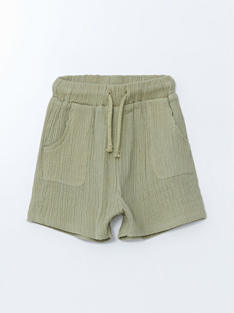 LCW baby Beli Lastikli Cepli Erkek Bebek Şort - S5G956Z1-YPX