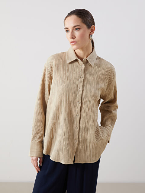 LCWAIKIKI Classic Düz Müslin Kadın Gömlek Tunik - S5GC58Z8-Z6T