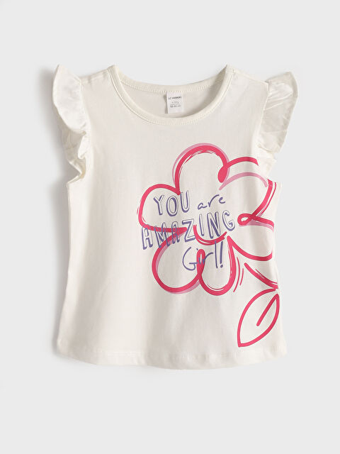 LCW Kids تانك توب مطبوع برقبة دائرية للبنات - S5GC80Z1-R9J