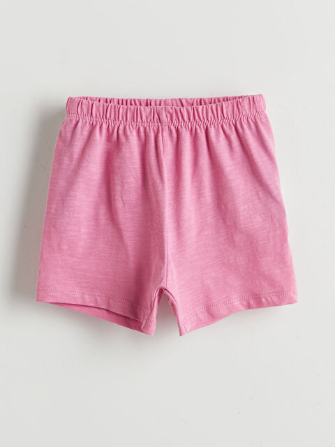 LCW baby Beli Lastikli Kız Bebek Şort - S5GC82Z1-SMP