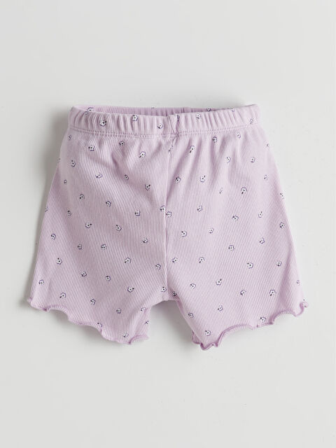 LCW baby Beli Lastikli Çiçekli Kız Bebek Pijama Alt - S5GC91Z1-LSC