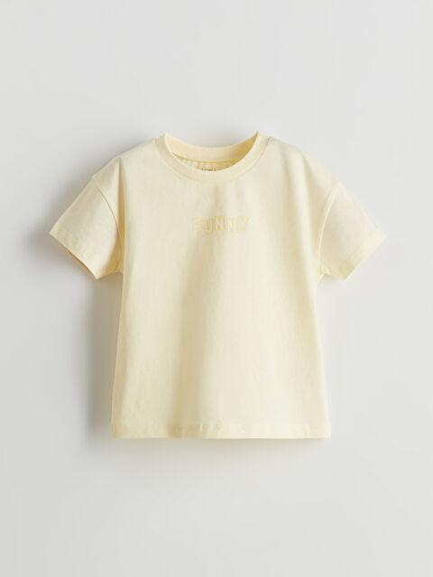 LCW baby Bisiklet Yaka Baskılı Erkek Bebek Tişört - S5GC99Z1-KRV