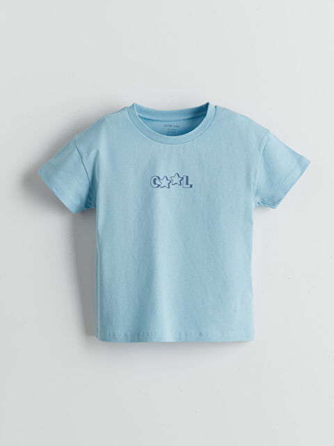 LCW baby Bisiklet Yaka Baskılı Erkek Bebek Tişört - S5GC99Z1-YMS