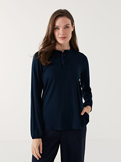 LCW Grace Bağlamalı Yaka Kadın Bluz - S5GE05Z8-E1J