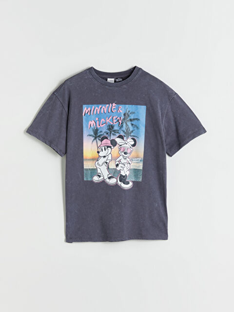 LCW Kids Bisiklet Yaka Minnie Mouse Baskılı Kız Çocuk Tişört - S5GE35Z4-502