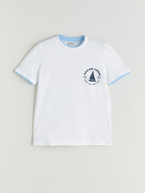 LCW Kids Футболка для хлопчиків з круглим вирізом та принтом