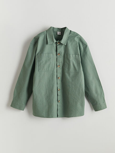 LCW Kids Keten Karışımlı Erkek Çocuk Gömlek - S5GE79Z4-GX7