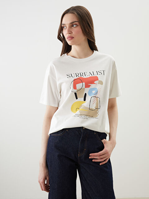 LCW Vision Crew Neck Printed Women's T-Shirt - S5GF11Z8-R9J