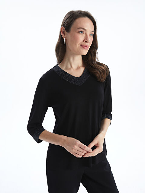 LCW Grace V Yaka Kadın Bluz - S5GF73Z8-CVL