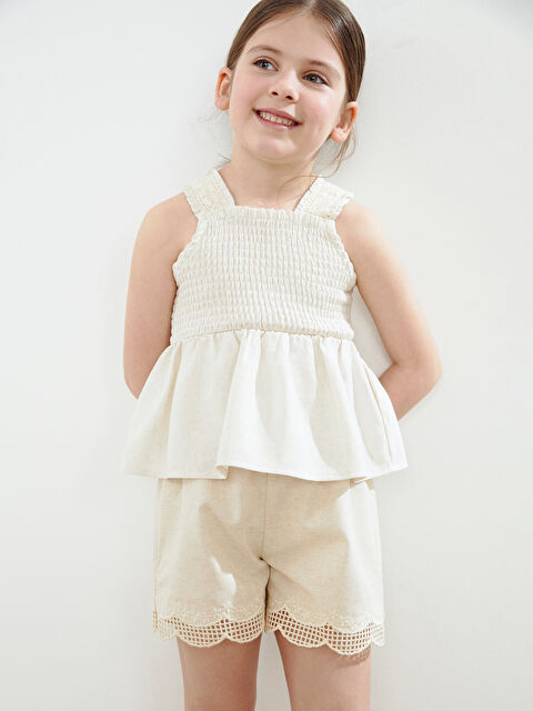 LCW Kids Basic Askılı Kız Çocuk Bluz - S5GF79Z1-CWP