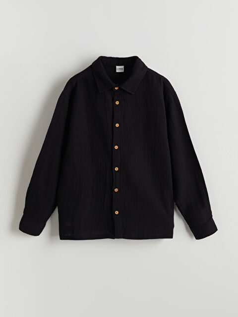 LCW Kids Basic Uzun Kollu Erkek Çocuk Gömlek - S5GH07Z4-RQL