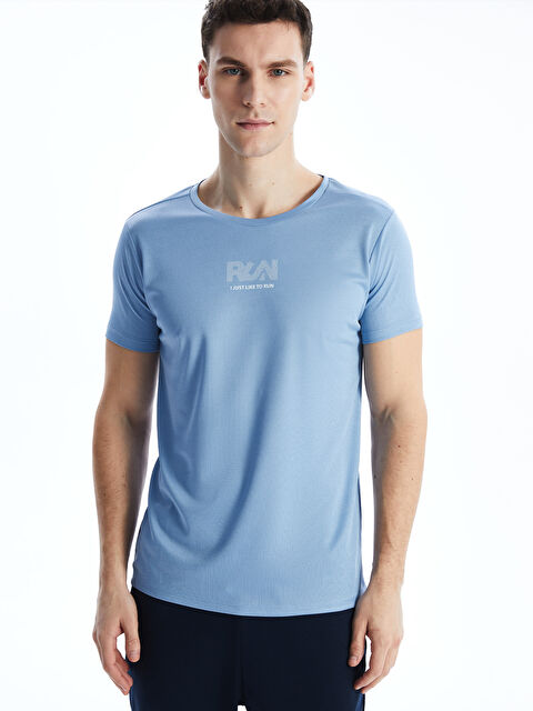 LCW ECO Bisiklet Yaka Kısa Kollu Baskılı Erkek Tişört - S5GH23Z8-GUX