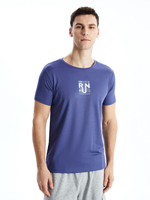 LCW ECO Bisiklet Yaka Kısa Kollu Baskılı Erkek Tişört - S5GH23Z8-HMX