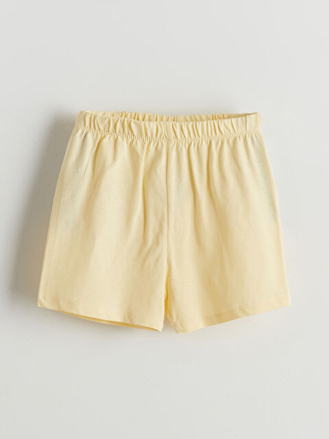 LCW baby Beli Lastikli Kız Bebek Şort - S5GI47Z1-SAG