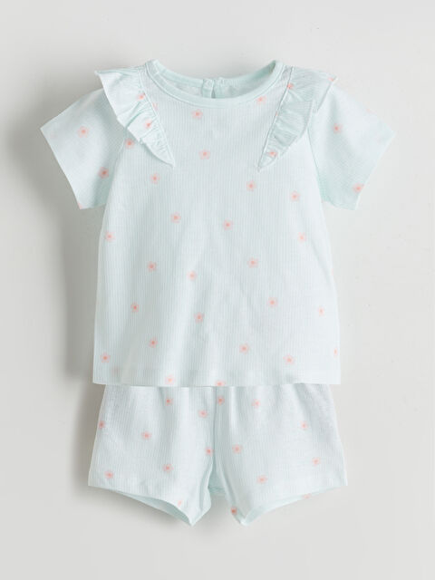 LCW baby Cvetna Dečja Bluza i Šorts 2 Komada