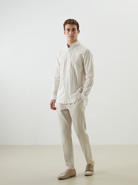 LCW Vision Standart Kalıp Keten Karışımlı Erkek Pantolon