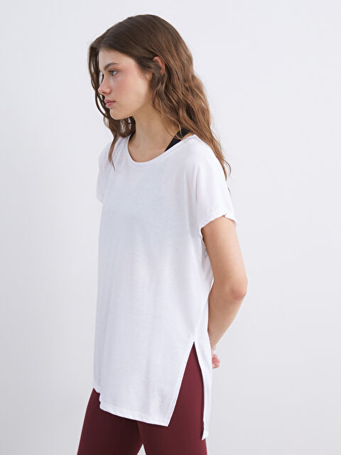 XSIDE ACTIVE Bisiklet Yaka Oversize Kadın Spor Tişört - S5GJ84Z8-Q6K