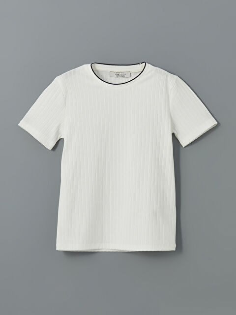 LCW Vision Bisiklet Yaka Dokulu Erkek Çocuk Tişört - S5GK52Z4-J5E