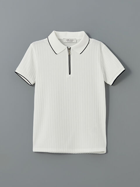 LCW Vision Polo Yaka Dokulu Erkek Çocuk Tişört - S5GK58Z4-J5E