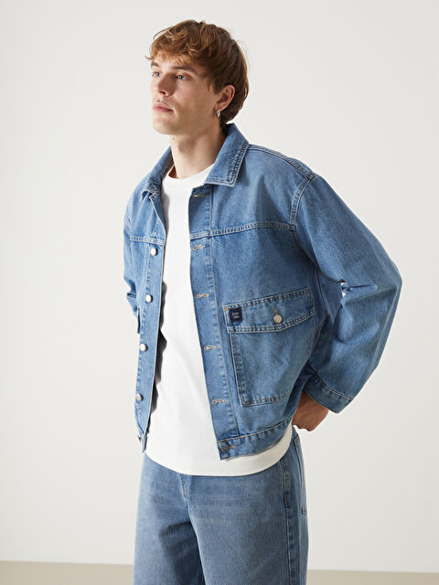 LCW Jeans Rahat Kalıp Erkek Jean Ceket - S5GK64Z8-311