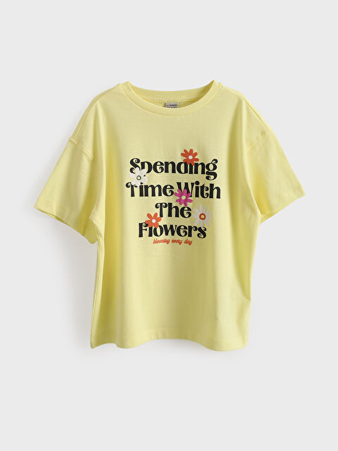 LCW Kids Девочки Жёлтый Футболка - S5GK87Z4-FER