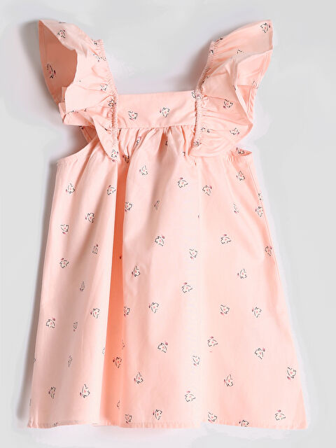 LCW baby Square Collar Baby Girls' Poplin Dress - S5GN07Z1-LT4