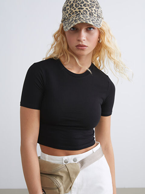 XSIDE Bisiklet Yaka Kadın Crop - S5GP13Z8-CVL