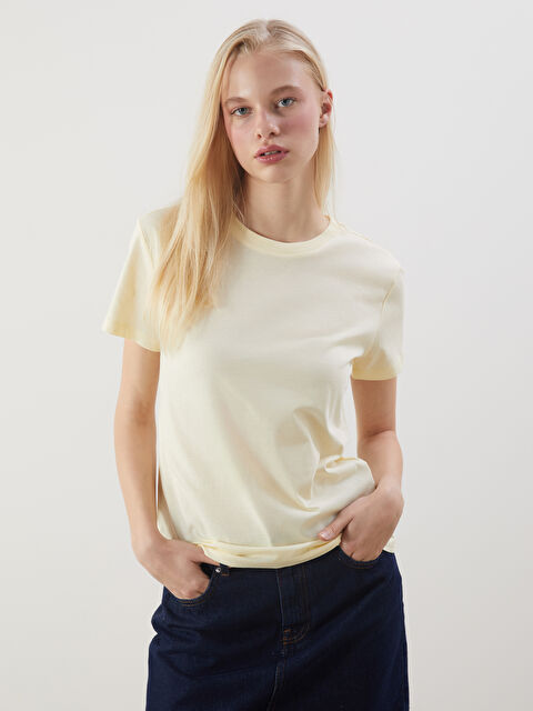 XSIDE Bisiklet Yaka Kadın Tişört - S5GP61Z8-DJQ